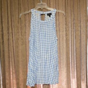 Blue and White Checkered Dress